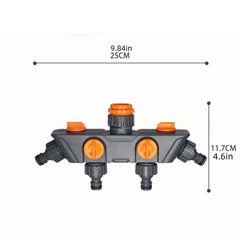 Garden Watering Faucet Four-Way Hose Splitter
