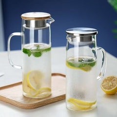 Household Bamboo-lid Straight-bodied Cold-water Teapot For Entertaining Guests