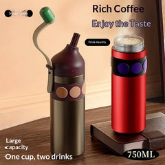 Womens Retro-style Large-capacity Sports Portable Car Water Bottle