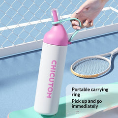 Thermal Mug With Straw Large Capacity Specially For Students Going To School