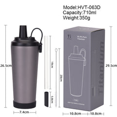 New 710ml Titanium Cup Pure Titanium Insulated Mug Double-walled Minimalist Design