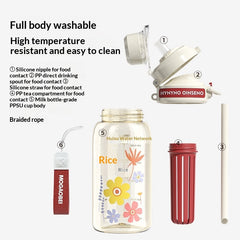 Large-capacity PPSU Straw Water Bottle