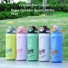316 Stainless Steel Outdoor Portable Sports Water Bottle With Carrying Strap