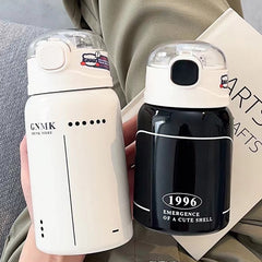 Simple Insulated Water Bottle With A Straw For Girls