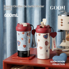 New Womens Thermal Straw Water Bottle