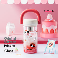 High-capacity Hand-held Coffee Mug With Tea-water Separation