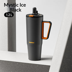 Large-capacity Insulated Stainless Steel Portable Straw Water Bottle