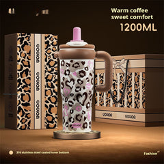 Household Item Leopard-print Straw Water Cup