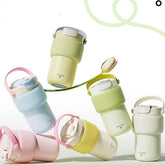 Thermal Mug Cold-preserving Travel-friendly With A Ceramic Inner Liner And A Straw