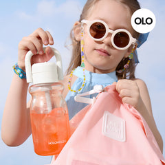 Portable Outdoor Travel Plastic Kids Straw Water Bottle