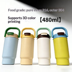 Handheld Portable Double-drink Straw Cup
