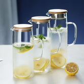 Household Bamboo-lid Straight-bodied Cold-water Teapot For Entertaining Guests