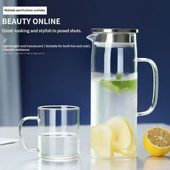 Household Bamboo-lid Straight-bodied Cold-water Teapot For Entertaining Guests