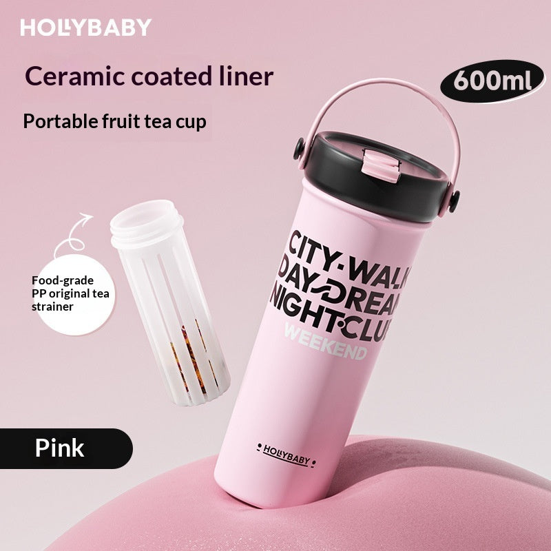 Portable, High-capacity Ceramic Car Water Cup