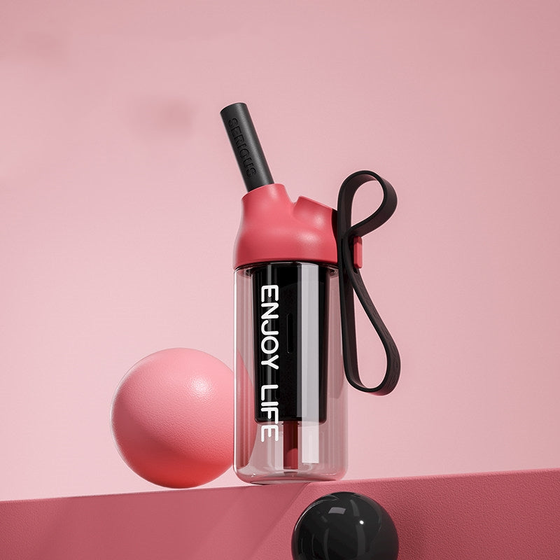 INS Sports Outdoor Portable High-Temperature Resistant Straw Water Bottle