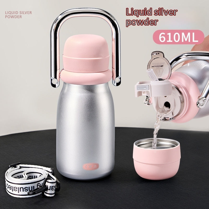 Womens New Exquisite Niche Straw Water Bottle