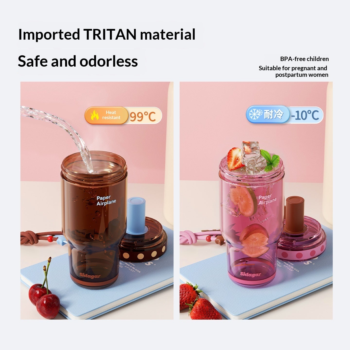 Portable Large-Capacity Plastic Water Bottle For Summer Car Use