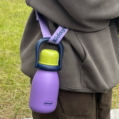 Portable Handle Insulated Water Bottle With Straw