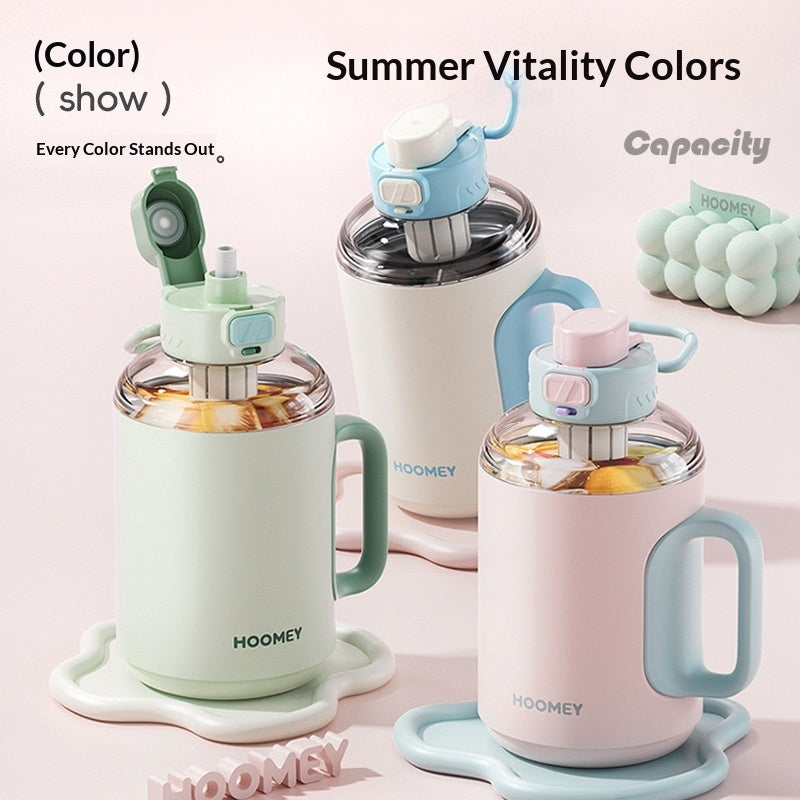Large-capacity To-go Bucket Stainless Steel Water Bottle