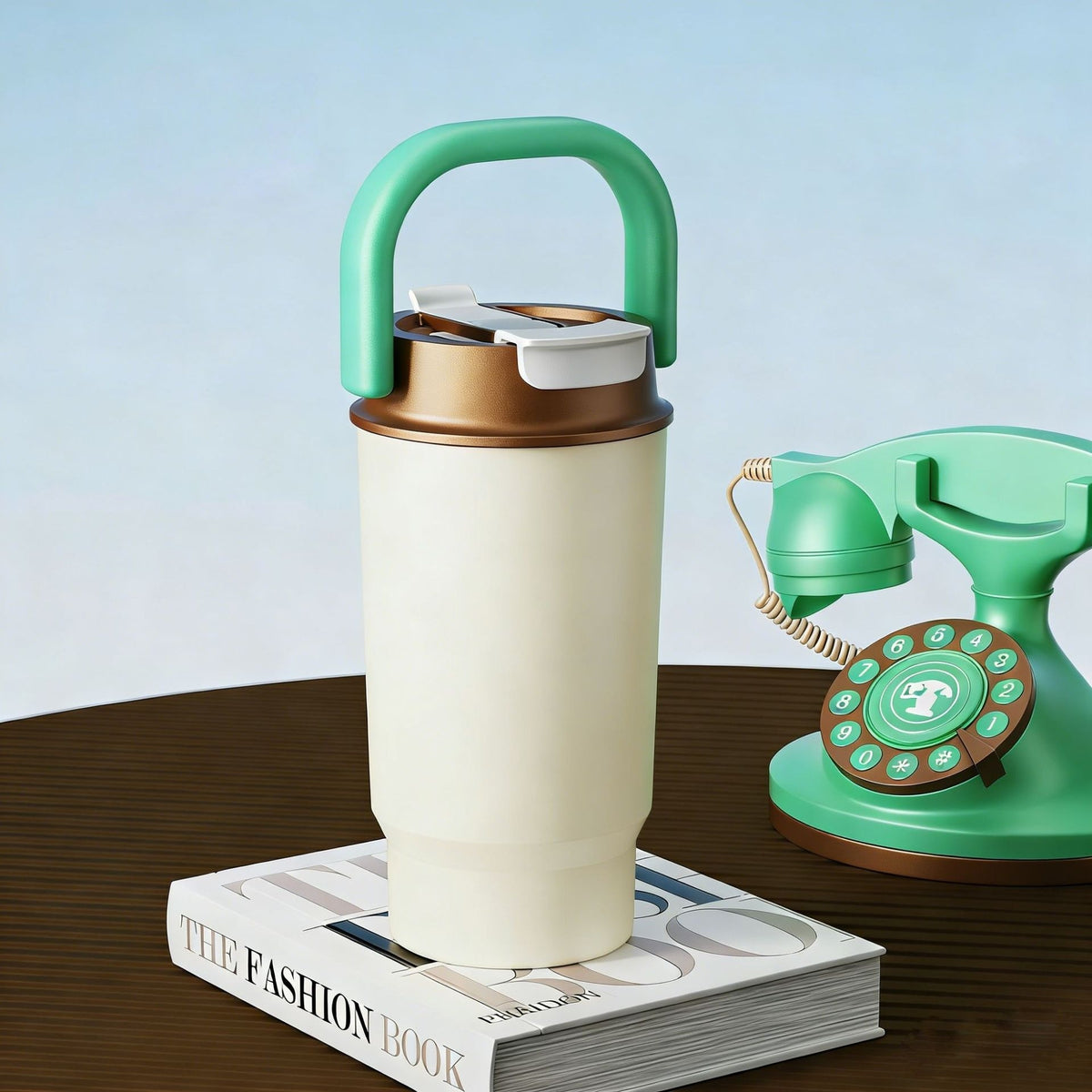 Handheld Portable Double-drink Straw Cup