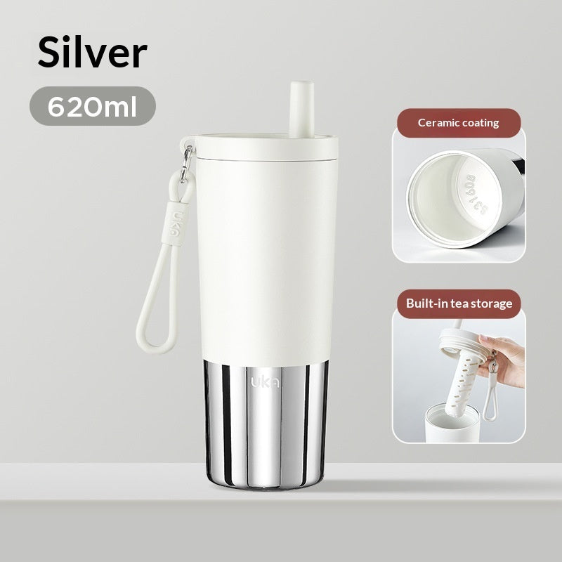 New Car Ceramic Water Cup Portable Cold-Keeping Coffee Mug