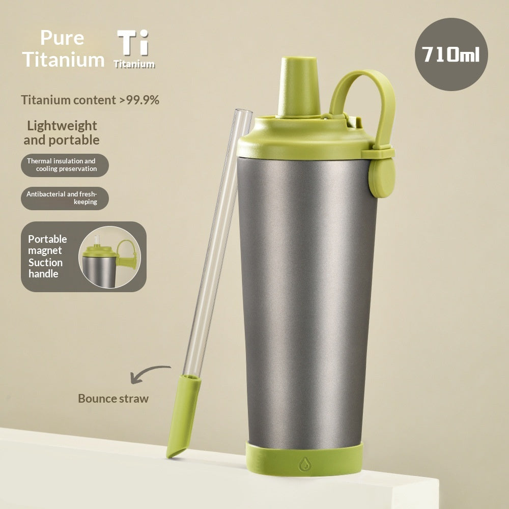 New 710ml Titanium Cup Pure Titanium Insulated Mug Double-walled Minimalist Design
