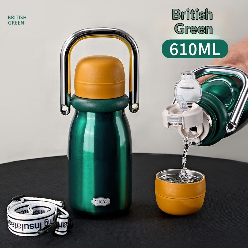 Womens New Exquisite Niche Straw Water Bottle