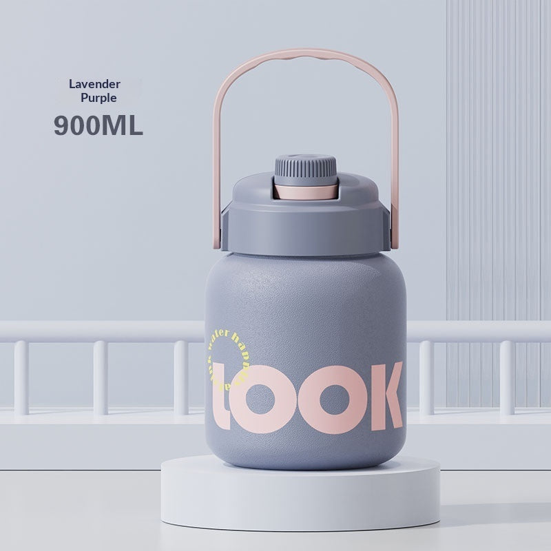 Cute And Convenient Large-capacity Cup With A Pop-top Straw