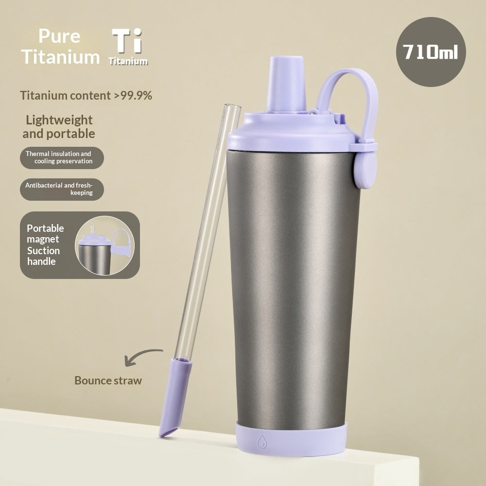 New 710ml Titanium Cup Pure Titanium Insulated Mug Double-walled Minimalist Design