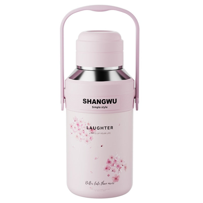 Womens Stylish Large-Capacity Insulated Mug For Outdoor Use