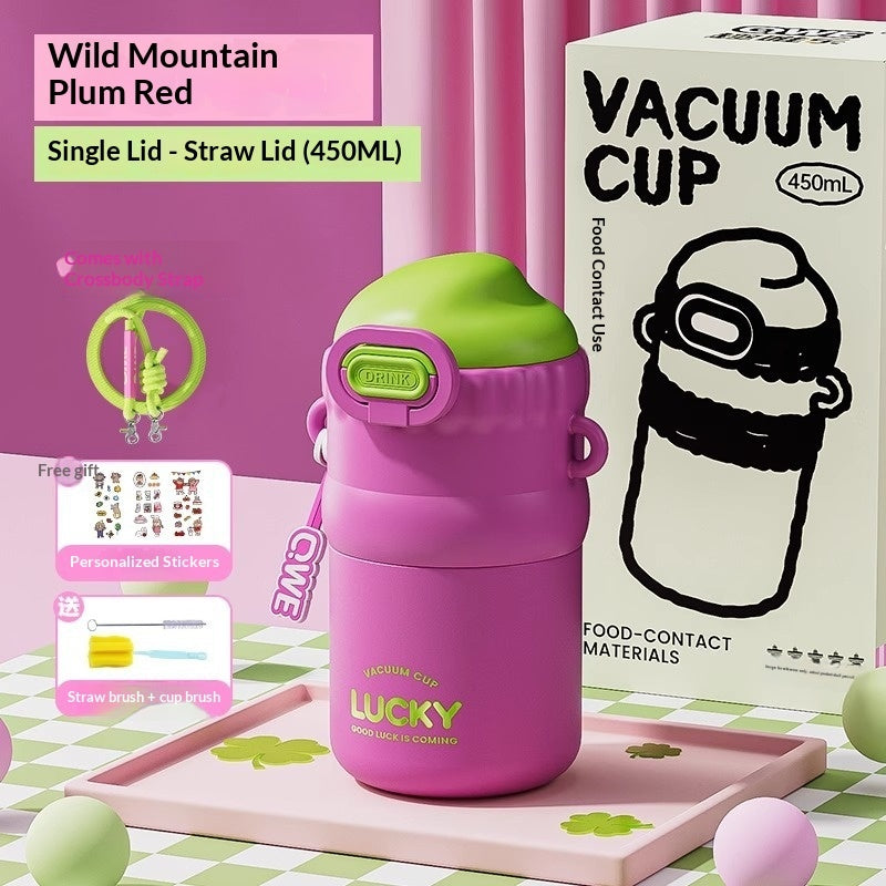 Insulated Straw Cup Perfect For Girls And Kids Compact And Portable