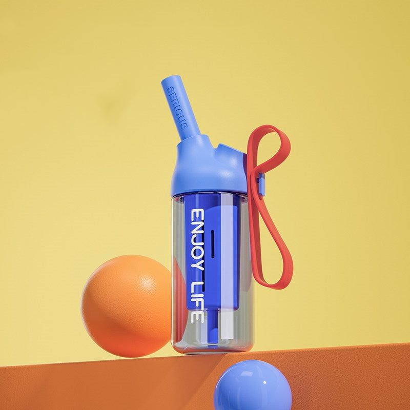 INS Sports Outdoor Portable High-Temperature Resistant Straw Water Bottle