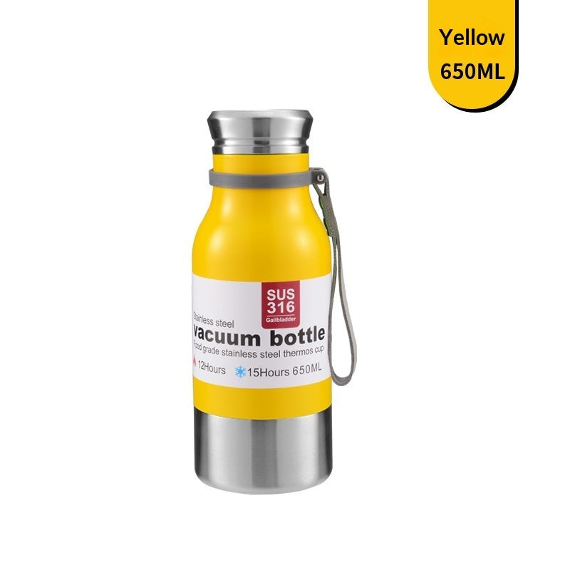 Large-Capacity 316 Stainless Steel All-Steel Insulated Water Bottle For Outdoor Activities
