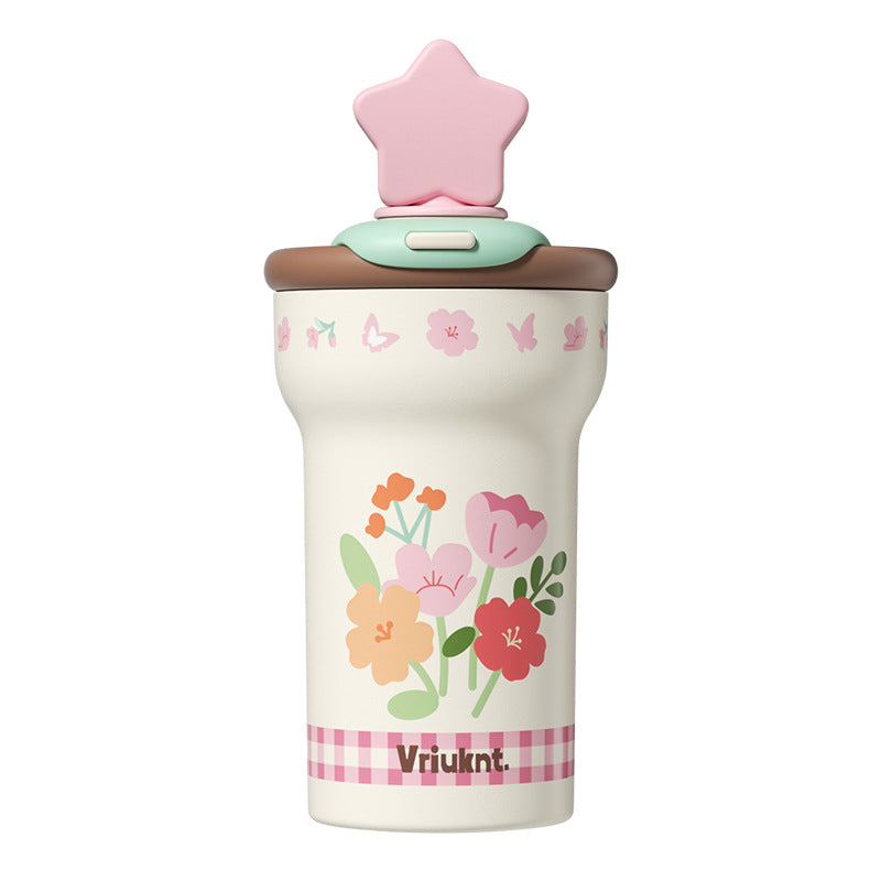 VKT Insulated Cup New Straw-top Water Bottle Ceramic