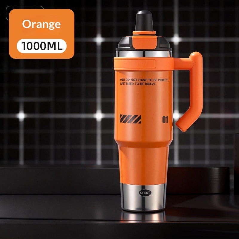 Large-capacity Straw Water Bottle Insulated Mug Portable Temperature-controlled Cup