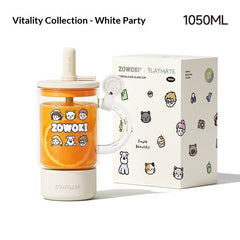 Creative Cartoon-Printed Large-Capacity Borosilicate Glass Mug