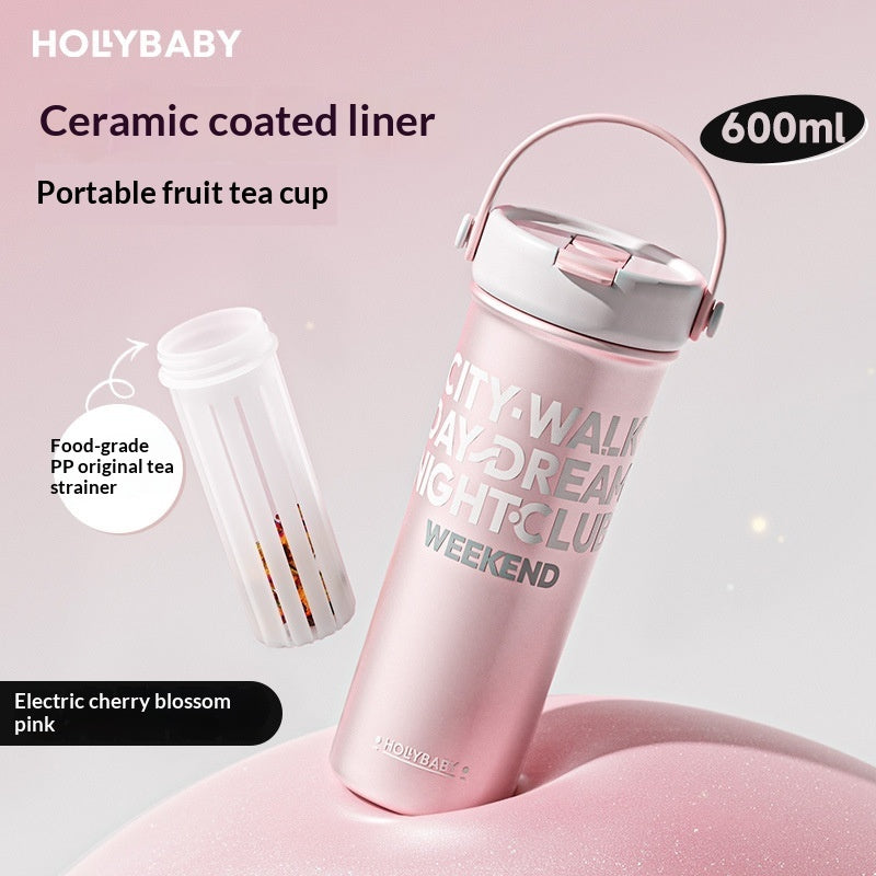Portable, High-capacity Ceramic Car Water Cup