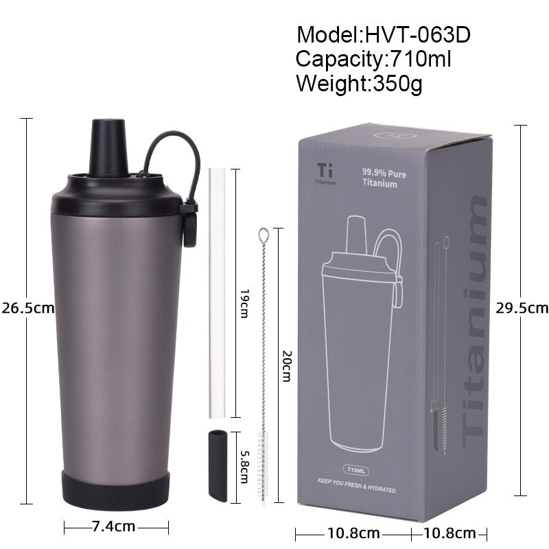 New 710ml Titanium Cup Pure Titanium Insulated Mug Double-walled Minimalist Design