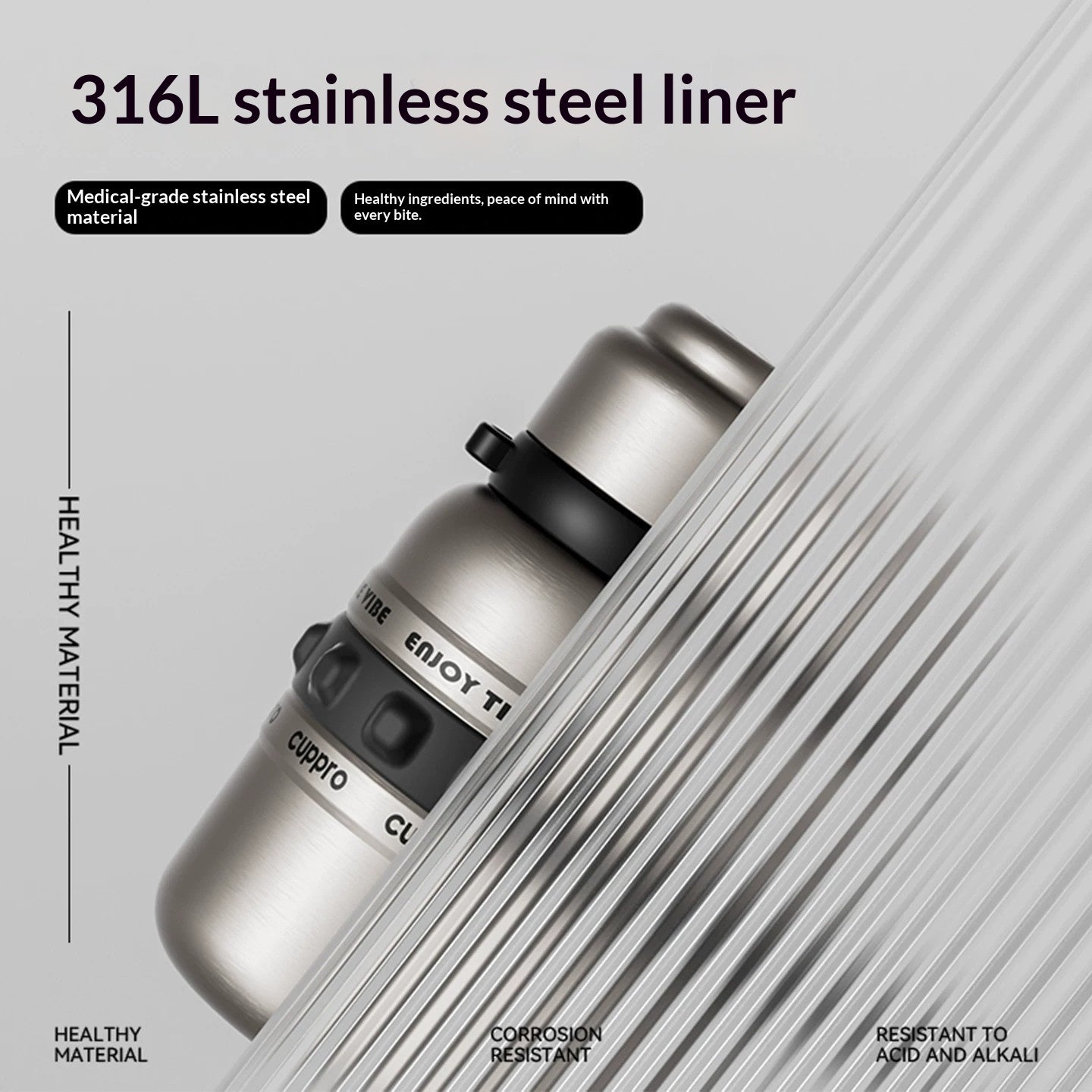 CUPPRO Insulated Water Bottle And High Capacity For Women