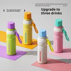 New High-appearance Dopamine-themed Stainless Steel Water Bottle