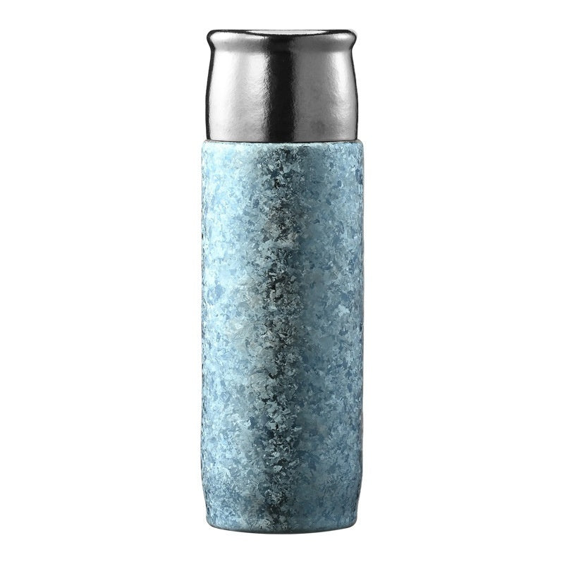 Magnetic-Attachment Lid Double-Walled Titanium Insulated Water Bottle