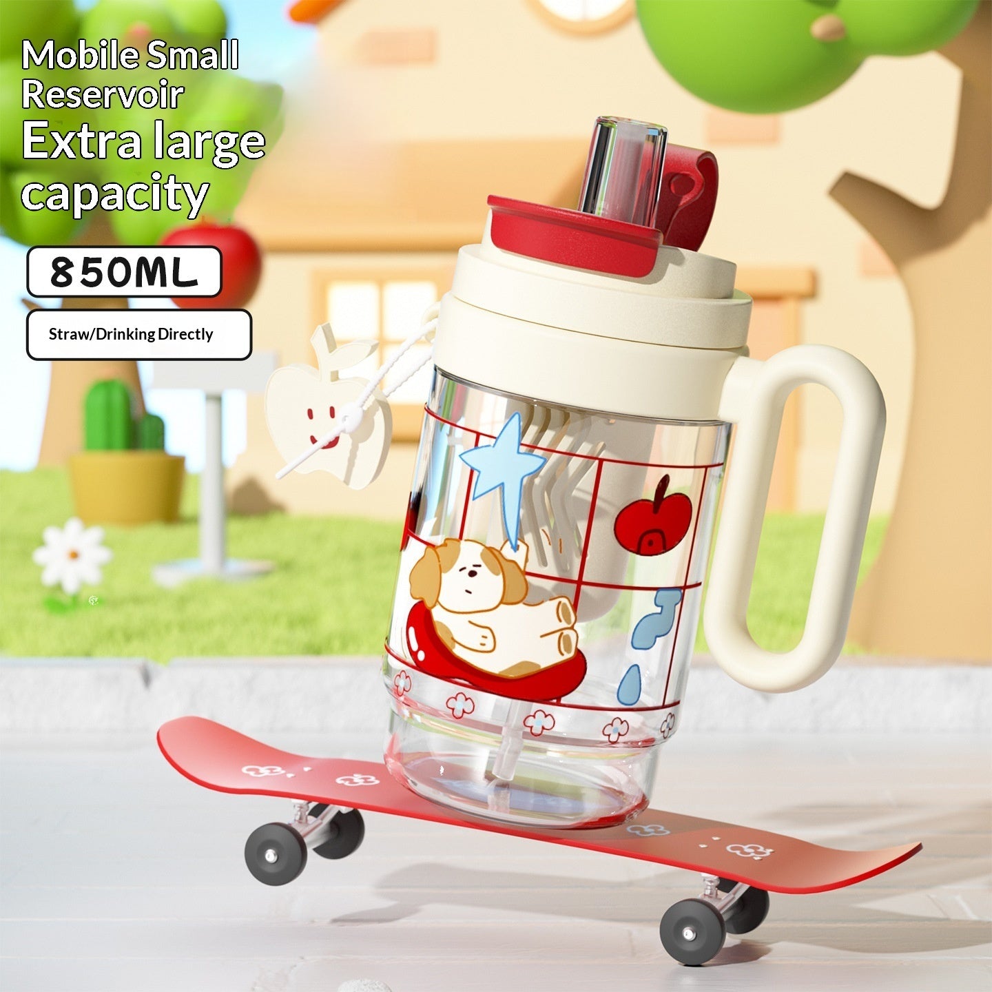 Plastic New-style Large-capacity Handled Water Bottle