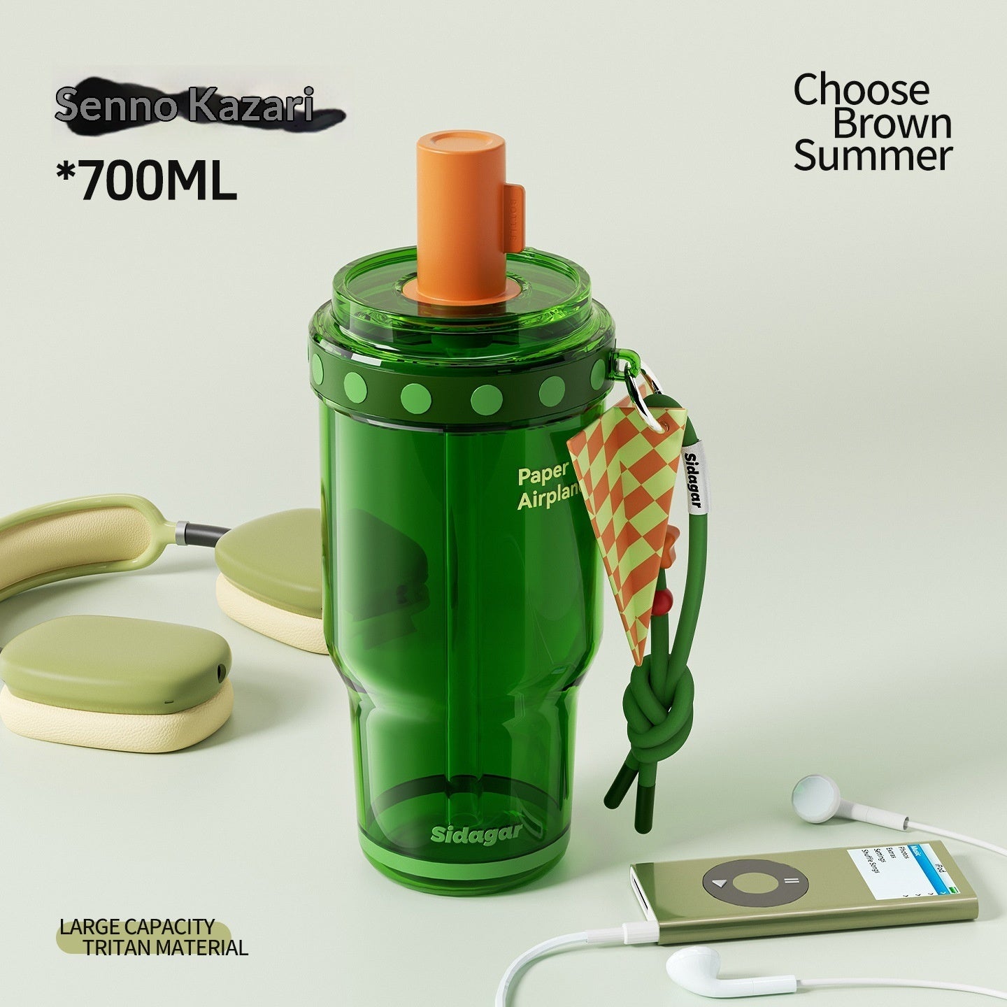 Portable Large-Capacity Plastic Water Bottle For Summer Car Use