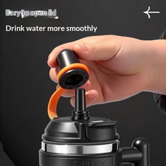 Large-capacity Straw Water Bottle Insulated Mug Portable Temperature-controlled Cup