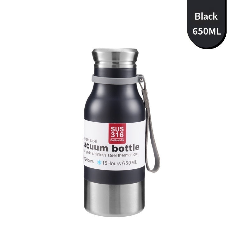 Large-Capacity 316 Stainless Steel All-Steel Insulated Water Bottle For Outdoor Activities