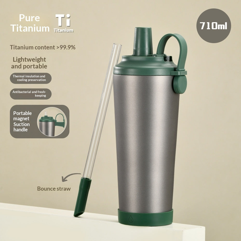 New 710ml Titanium Cup Pure Titanium Insulated Mug Double-walled Minimalist Design