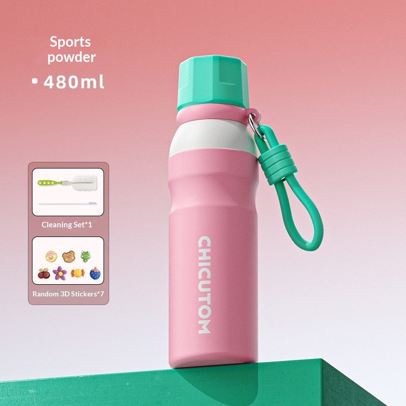 New High-appearance Dopamine-themed Stainless Steel Water Bottle