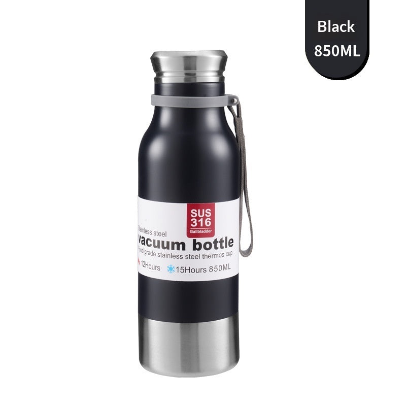 Large-Capacity 316 Stainless Steel All-Steel Insulated Water Bottle For Outdoor Activities