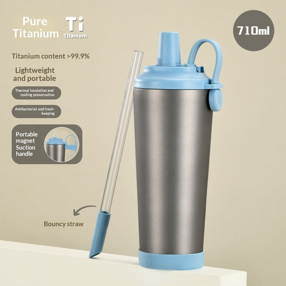 New 710ml Titanium Cup Pure Titanium Insulated Mug Double-walled Minimalist Design