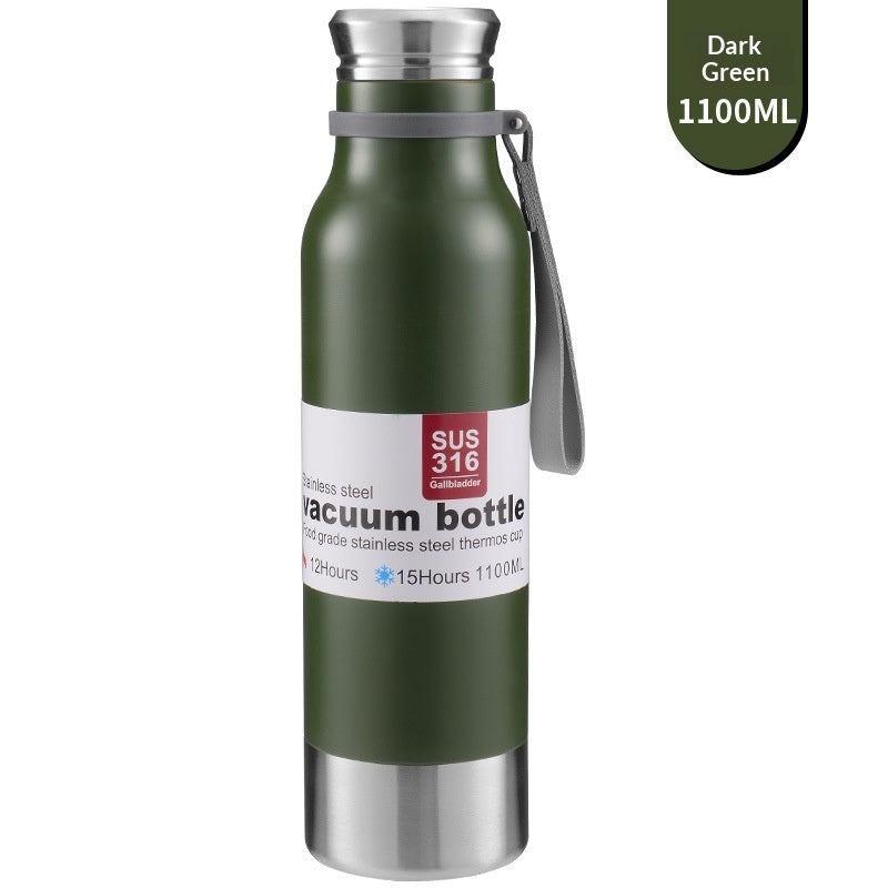 Large-Capacity 316 Stainless Steel All-Steel Insulated Water Bottle For Outdoor Activities